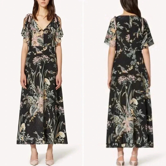 Red Valentino NWT Maxi Silk Dress Size 10 US 48 EU